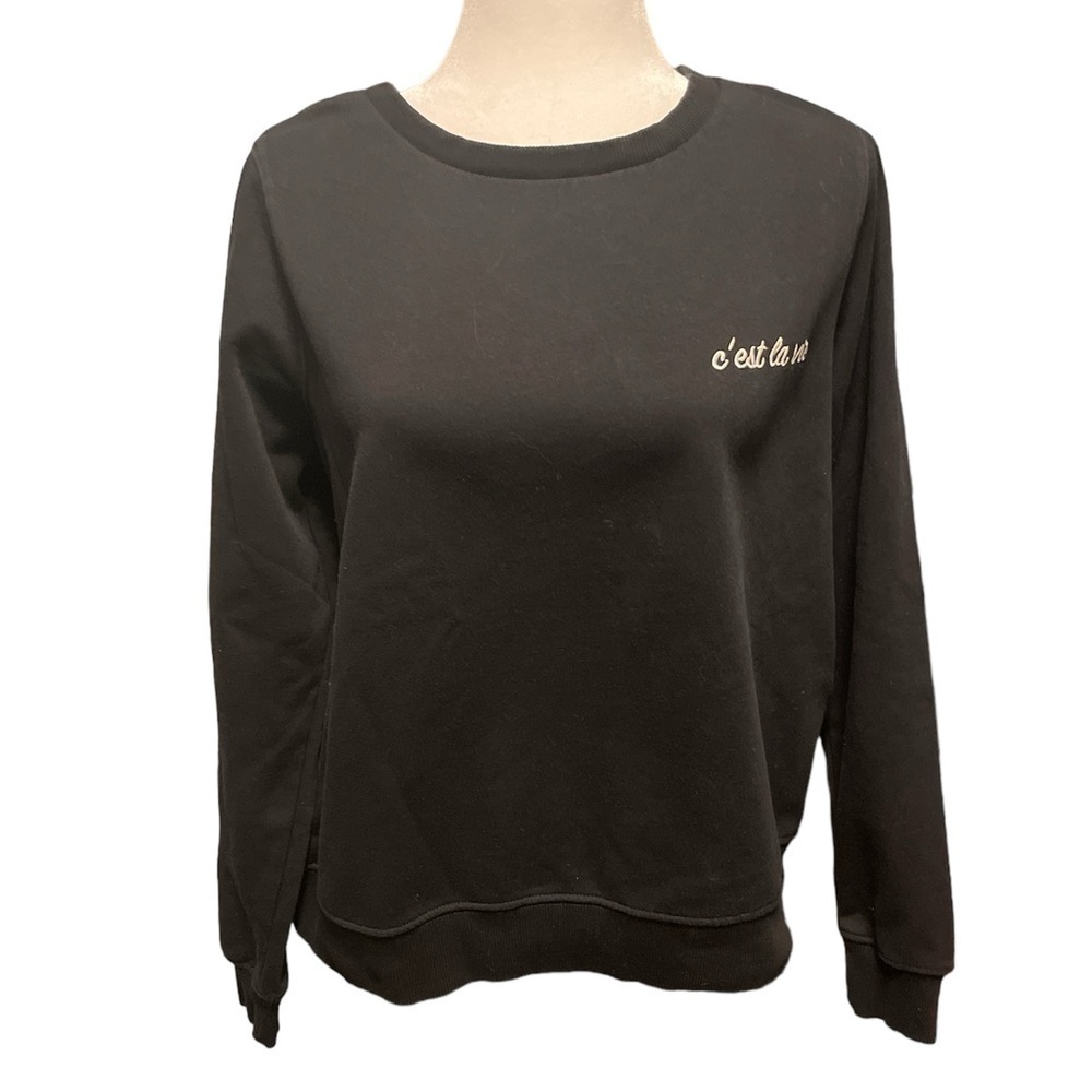EC ONLY Black C'est la vie Sweatshirt - Size L
